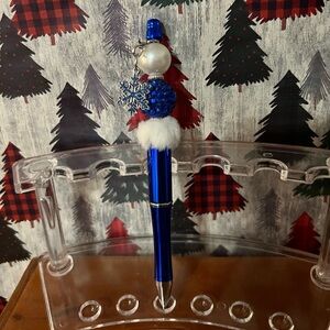 ✨New✨ Hand Beaded Snowflake Pen ❄️⛄️